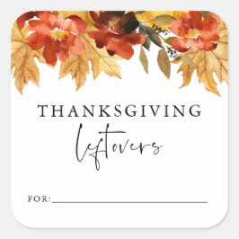Herbstlaub Erntedank-Rettungswesten-Aufkleber Quadratischer Aufkleber