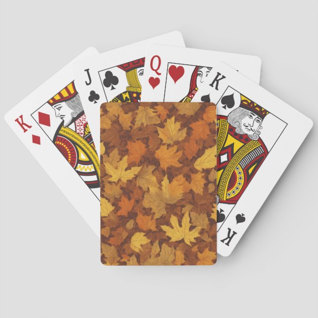 Herbstlaub fällt spielkarten (Rückseite)