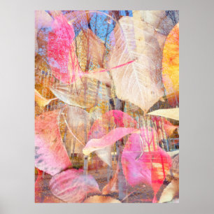 Herbstlaub Farben Abstrakt Poster