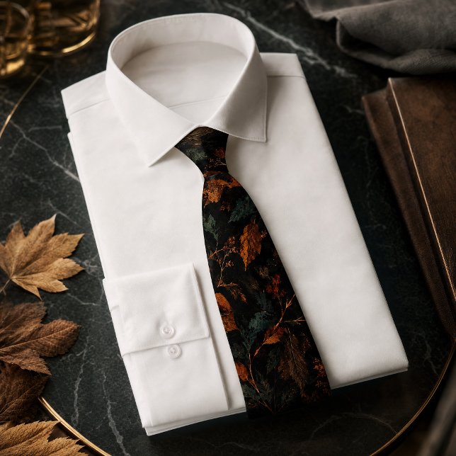 Herbstlaub Farbige Muster Krawatte (Autumn Leaves Colorful Pattern Neck Tie)