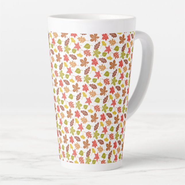 Herbstlaub Farbige Muster Milchtasse (Rechte Ecke)