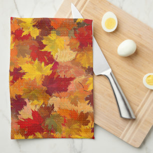 Herbstlaub feiern die Schönheit des Herbstes Geschirrtuch