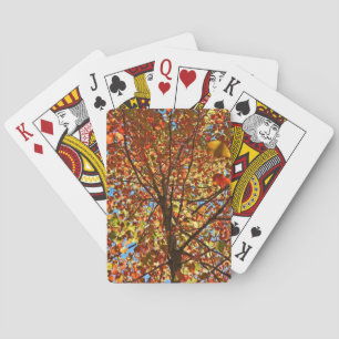 Herbstlaub-Feuerwerk Spielkarten