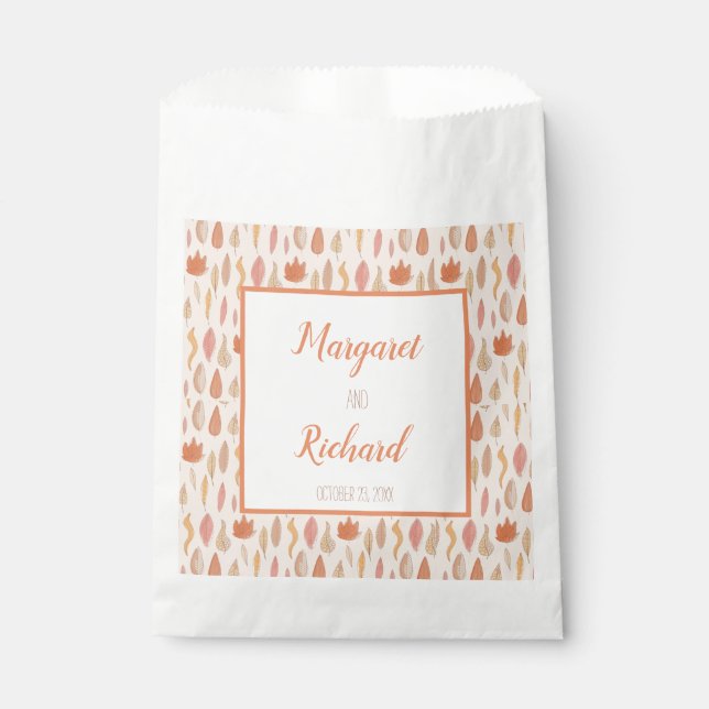 Herbstlaub Gastgeschenk Hochzeiten Herbst Geschenktütchen (Vorderseite)