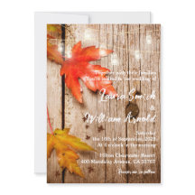 Herbstlaub & glühende Mason Jars Rustikale Hochzei