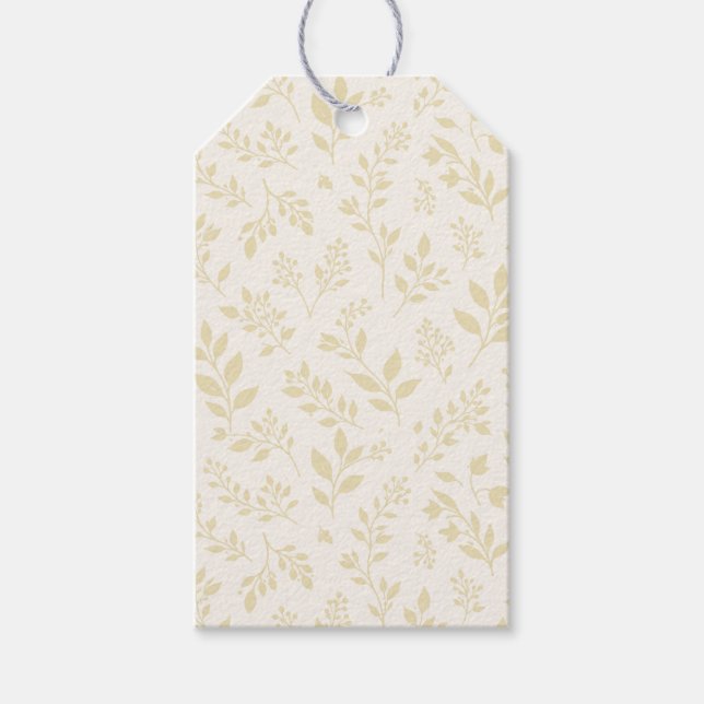 Herbstlaub Goldenes Weizen - Neutral Geschenkanhänger (Vorderseite)
