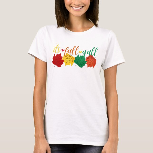 Herbstlaub Grafik: T - Shirt im Herbst (Vorderseite)
