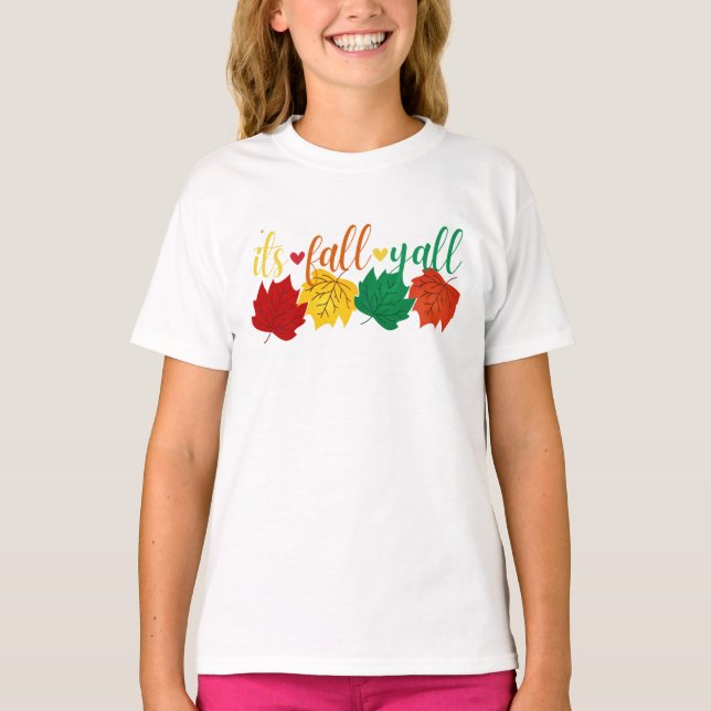Herbstlaub Grafik: T - Shirt im Herbst (Vorderseite)