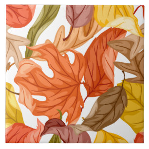Herbstlaub Herbst Farbige Saisonale Botanik Fliese
