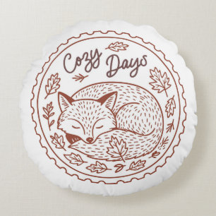 Herbstlaub Herbst Natur Rundkissen Rundes Kissen