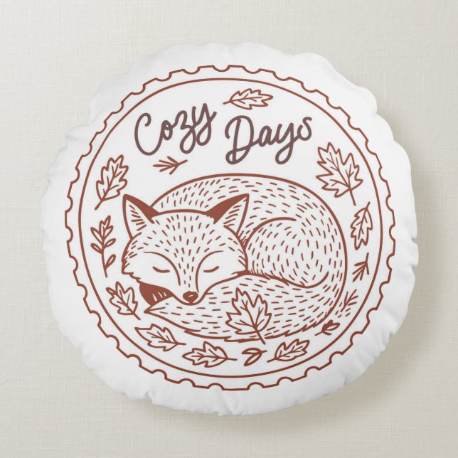 Herbstlaub Herbst Natur Rundkissen Rundes Kissen (Vorderseite)