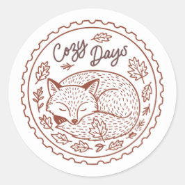 Herbstlaub Herbst-Naturetikett Runder Aufkleber