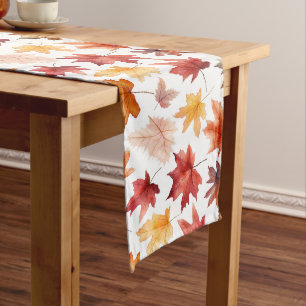 Herbstlaub Herbst Terracotta Brown Boho Muster Großer Tischläufer
