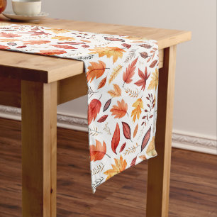 Herbstlaub Herbst Terracotta Brown Boho Muster Großer Tischläufer
