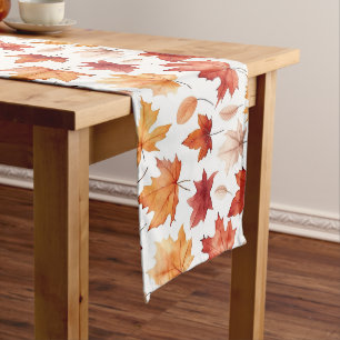 Herbstlaub Herbst Terracotta Brown Boho Muster Großer Tischläufer