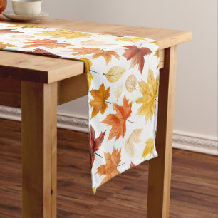 Herbstlaub Herbst Terracotta Brown Boho Muster Großer Tischläufer