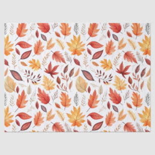 Herbstlaub Herbst Terracotta Brown Boho Muster Seidenpapier