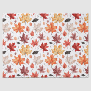 Herbstlaub Herbst Terracotta Brown Boho Muster Seidenpapier