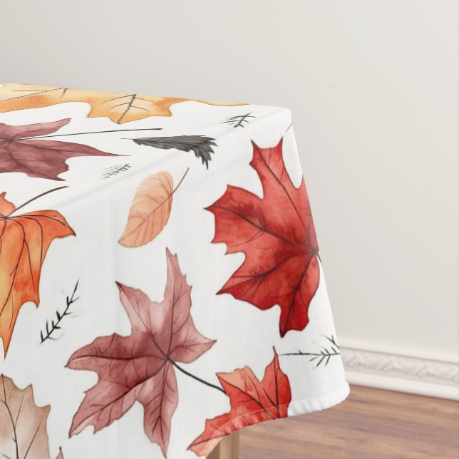 Herbstlaub Herbst Terracotta Brown Boho Muster Tischdecke (Beispiel)