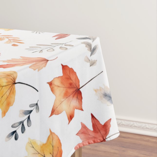 Herbstlaub Herbst Terracotta Brown Boho Muster Tischdecke (Beispiel)