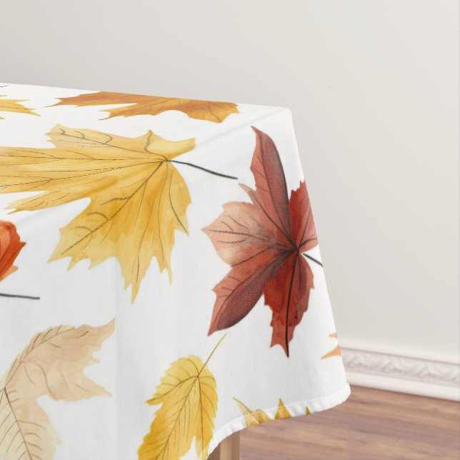Herbstlaub Herbst Terracotta Brown Boho Muster Tischdecke (Beispiel)