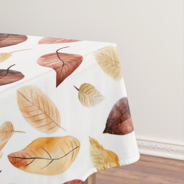 Herbstlaub Herbst Terracotta Brown Boho Muster Tischdecke (Beispiel)