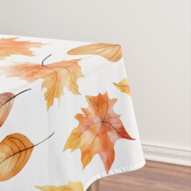 Herbstlaub Herbst Terracotta Brown Boho Muster Tischdecke (Beispiel)