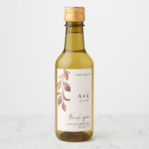 Herbstlaub Herbsthochzeit Brautparty Weinetikett