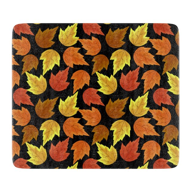 Herbstlaub Herbstsaison Erntedank Halloween Schneidebrett (Vorderseite)