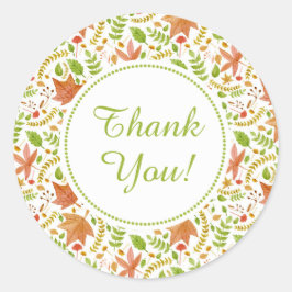 Herbstlaub Hochzeit Brautparty rund Gefallen Runder Aufkleber