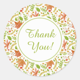 Herbstlaub Hochzeit Brautparty rund Gefallen Runder Aufkleber
