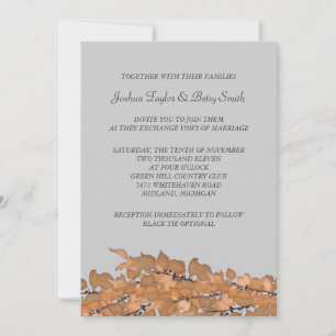 Herbstlaub Hochzeitseinladungen Einladung