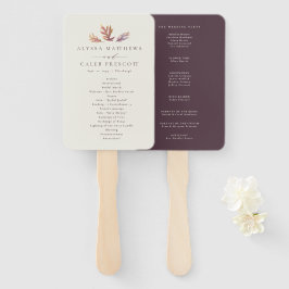 Herbstlaub Hochzeitsprogramm Herbstpflaume Fächer