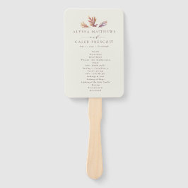 Herbstlaub Hochzeitsprogramm Herbstpflaume Fächer