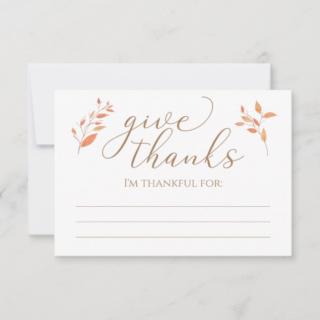 Herbstlaub Ich bin dankbar für dankbaren Erntedank (Vorderseite)