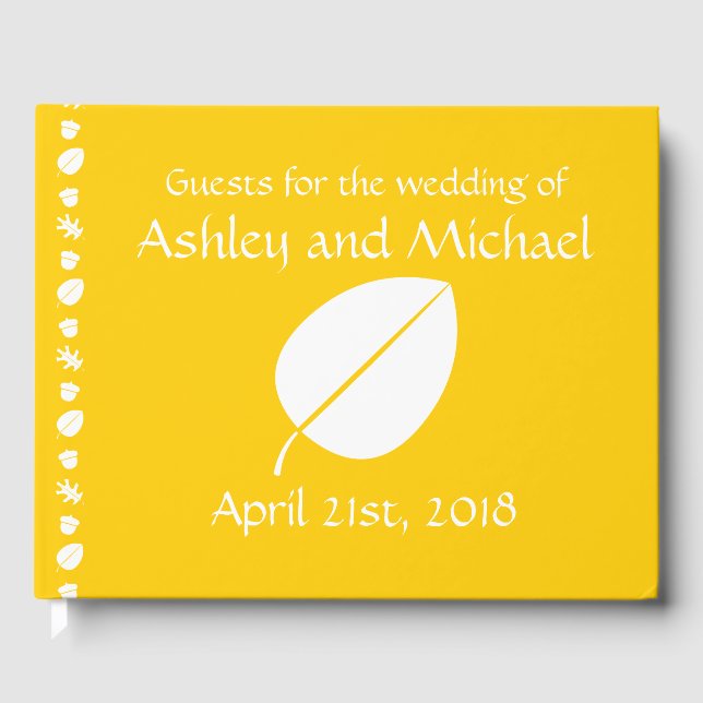 Herbstlaub im Gelben Gästebuch (Vorderseite)