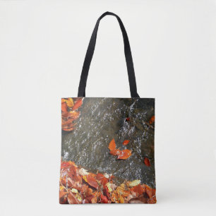 Herbstlaub im Wasserfall I Herbstfotografie