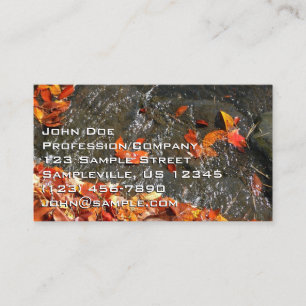 Herbstlaub im Wasserfall I Herbstfotografie Visitenkarte