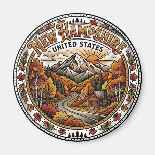 Herbstlaub in den White Mountains New Hampshire Magnet