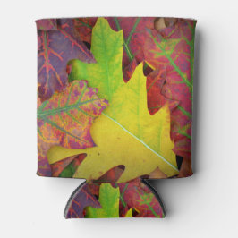 Herbstlaub in Gelb, Rot, Orange und Lila Dosenkühler