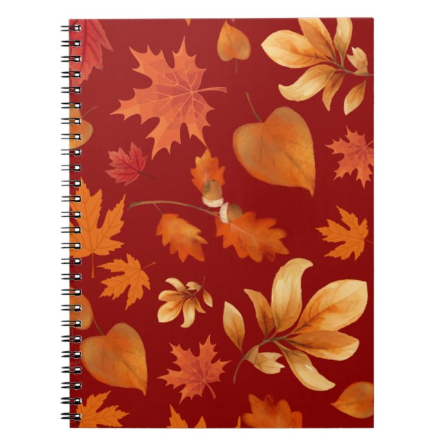 Herbstlaub in Herbstfarben Notizblock (Vorderseite)