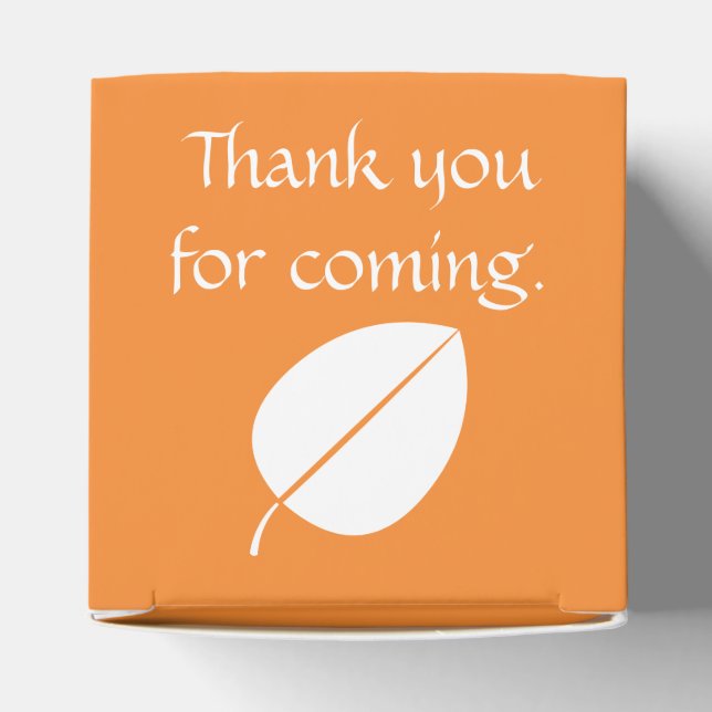 Herbstlaub in Orange Gevor Box Geschenkschachtel (Oben)