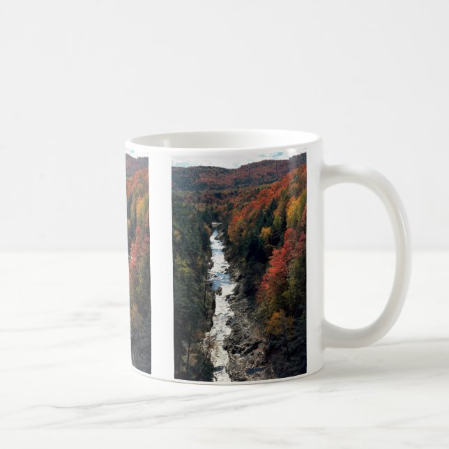 Herbstlaub in Queechee Schlucht, Queechee, Tasse (Rechts)