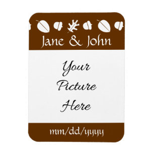 Herbstlaub in Schokolade Save-the-Date Magnet