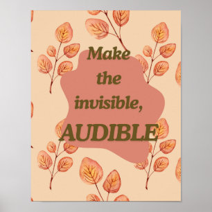 Herbstlaub Inspirationszitat Wandkunst Dekor Poster