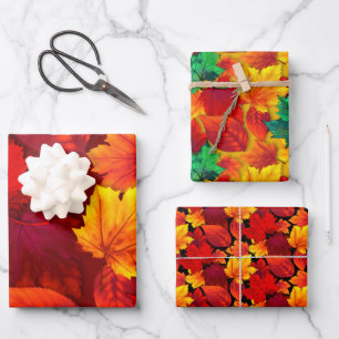 Herbstlaub Jeder Anlass Geschenkpapier Set