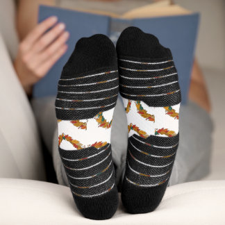 Herbstlaub-Kranzkreis Socken