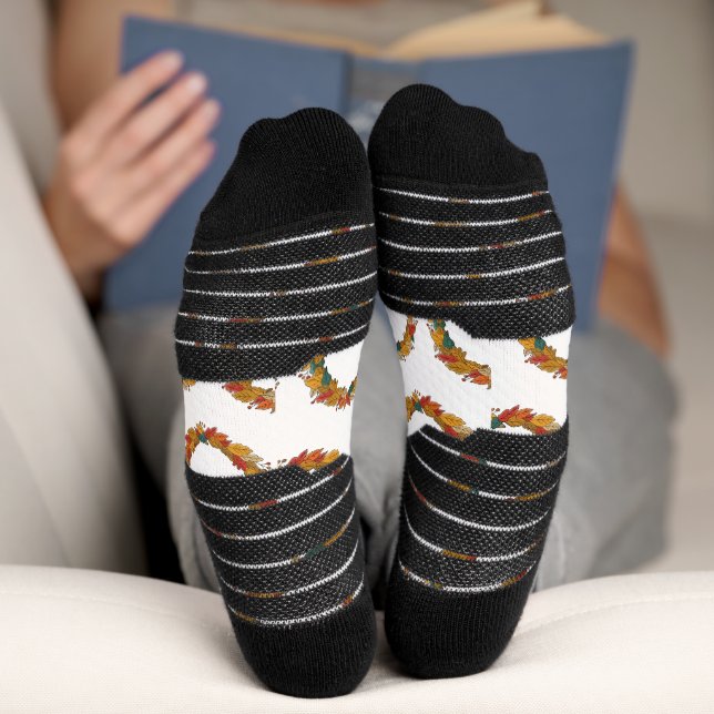 Herbstlaub-Kranzkreis Socken (Unterseite)
