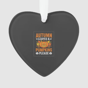 Herbstlaub-Kürbis-Halloween-Design Ornament
