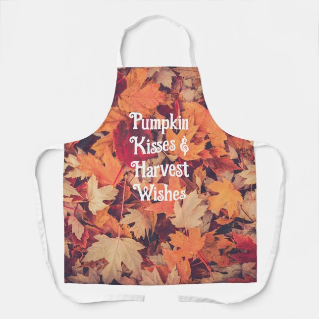 Herbstlaub-Kürbisküsse & Ernteträume  Schürze (Vorderseite)